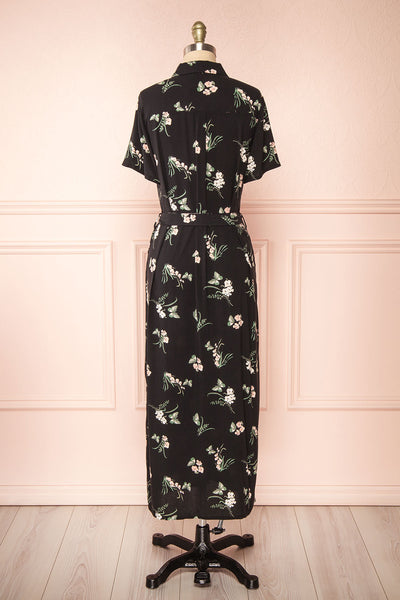 Loona Floral Midi Shirt Dress | Boutique 1861 back view