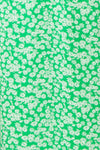 Loranda Green Colourful Maxi Dress w/ Ruffles | Boutique 1861  fabric