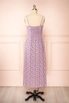 Loranda Pink Colourful MaxiDress w/ Ruffles | Boutique 1861  back view