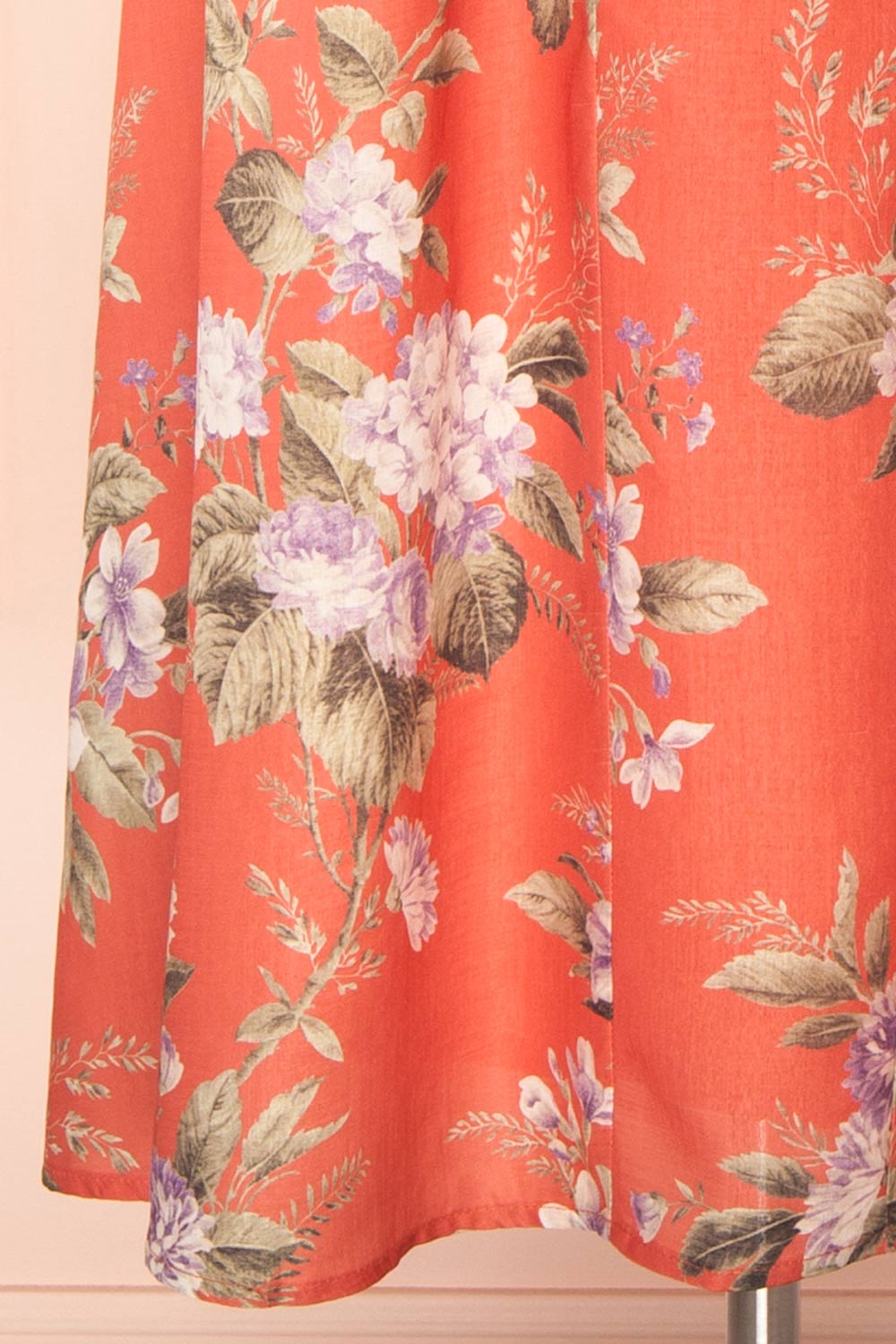 Lorelai Long Orange Floral Dress | Boutique 1861  bottom