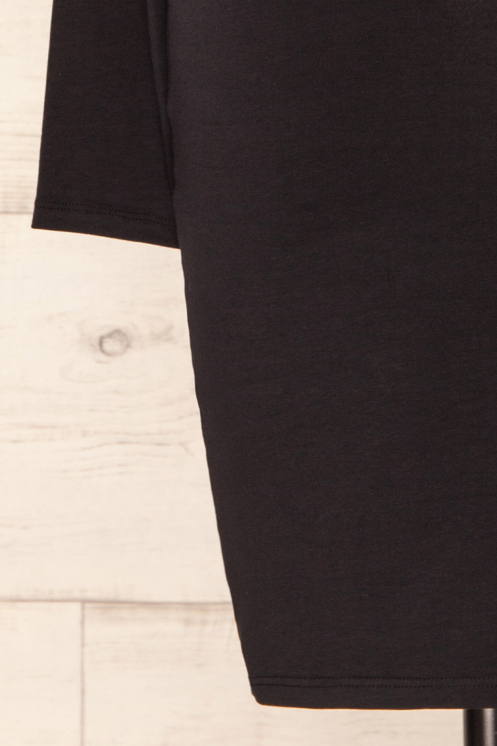 Lorient Black Long Sleeve Short Fitted Dress | La petite garçonne  bottom