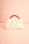 Lottie White Pearlescent Faux Leather Bag | Boutique 1861 front viiew