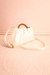Lottie White Pearlescent Faux Leather Bag | Boutique 1861 side view