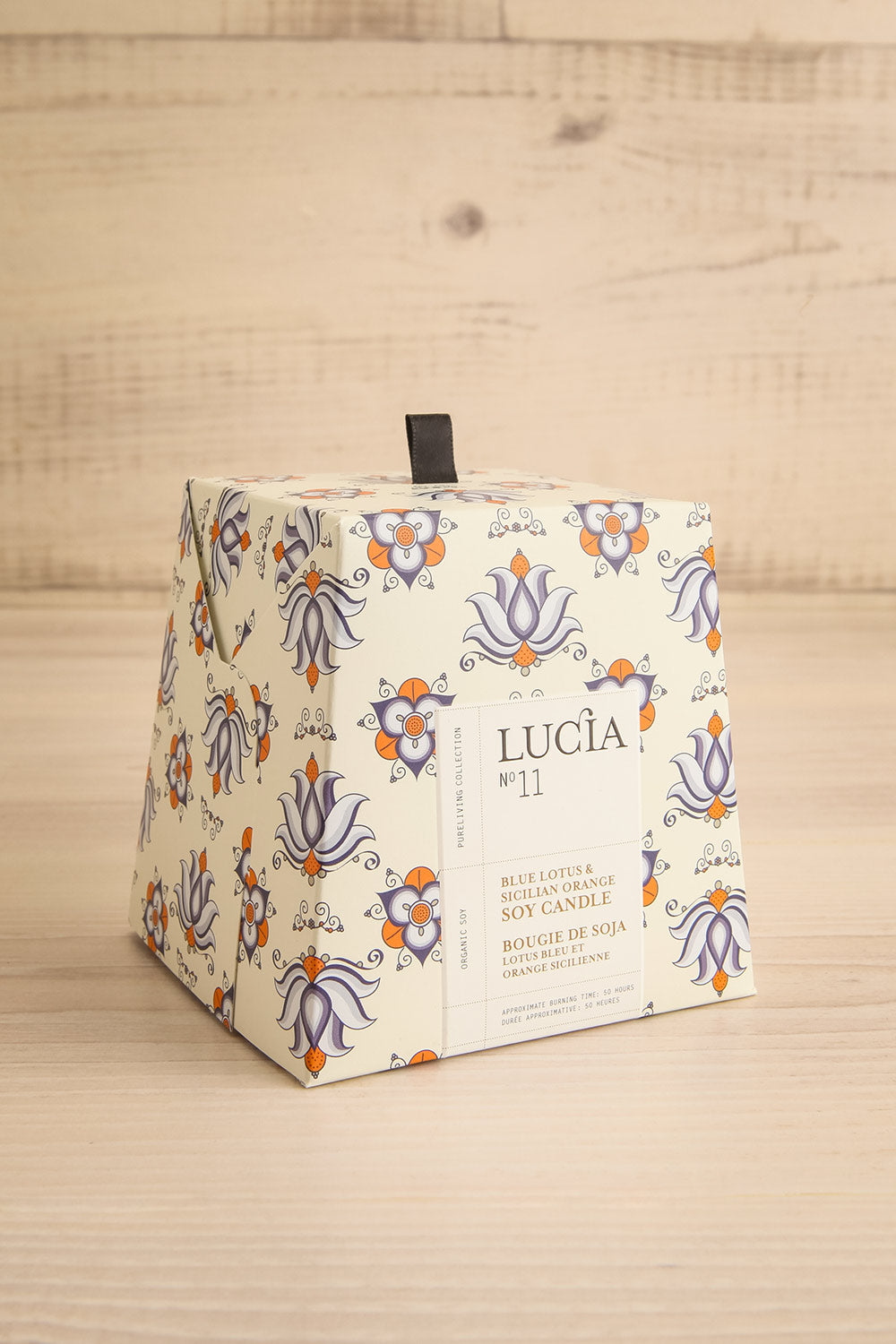 Blue Lotus and Sicilian Orange Candle by Lucia - 2 Options | Maison garçonne tall box