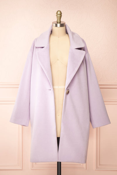Louanne Lilac Felt Coat | Boutique 1861 open view