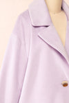 Louanne Lilac Felt Coat | Boutique 1861 side close-up