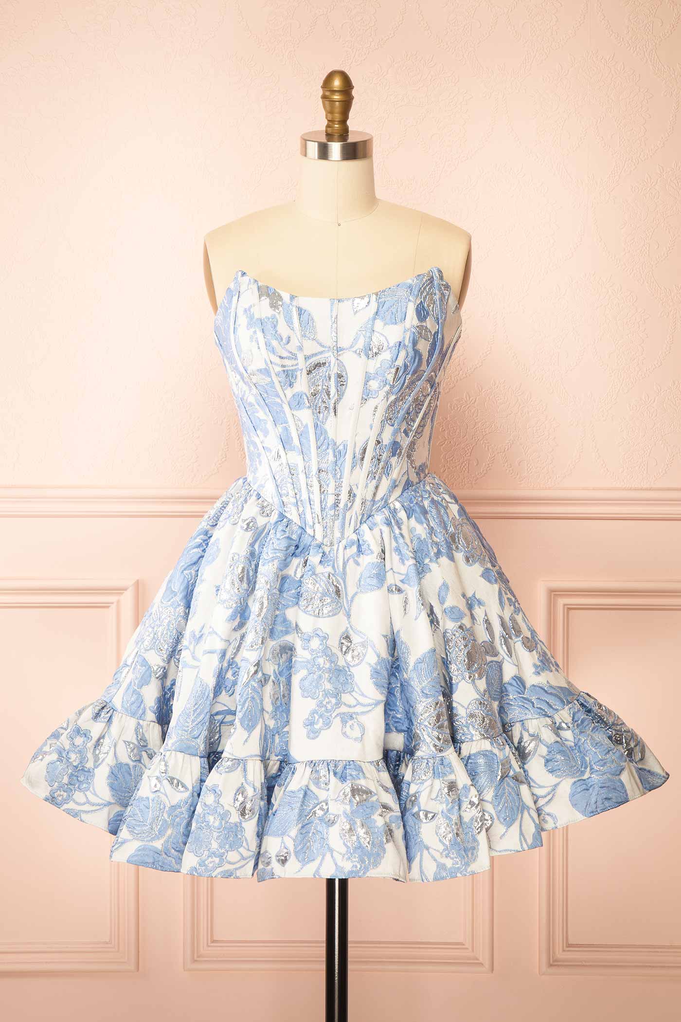 Louisianne Mini Jacquard Corset Dress | Boutique 1861 front
