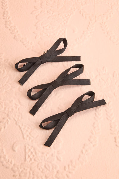Lovsky Black Set of 3 Bow Hair Clips | Boutique 1861