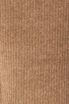 Luanda Taupe Long Ribbed Sweater | La petite garçonne texture