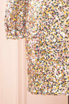 Lumiana Short Fitted Multicolor Sequins Dress | Boutique 1861 sleeve