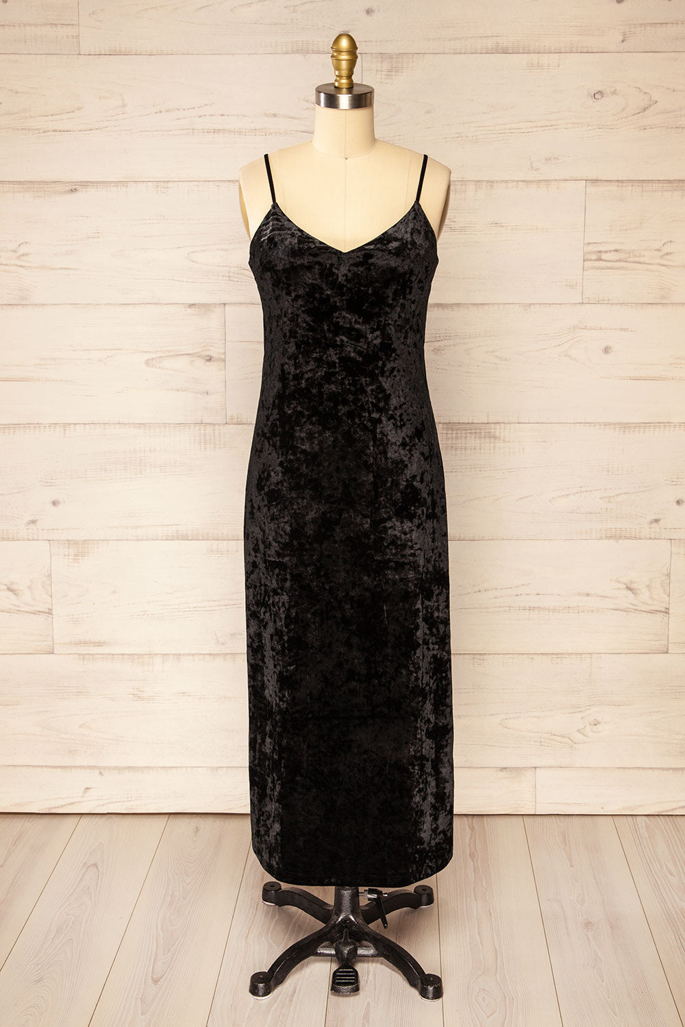Slip Dresses - black - black