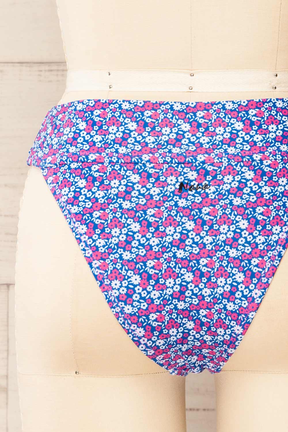 Luzalaka Blue Floral Bikini Bottom | La petite garçonne back