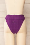 Luzalaka Purple Ribbed Bikini Bottom | La petite garçonne back view
