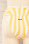 Luzalaka Yellow Striped Bikini Bottom | La petite garçonne back close-up