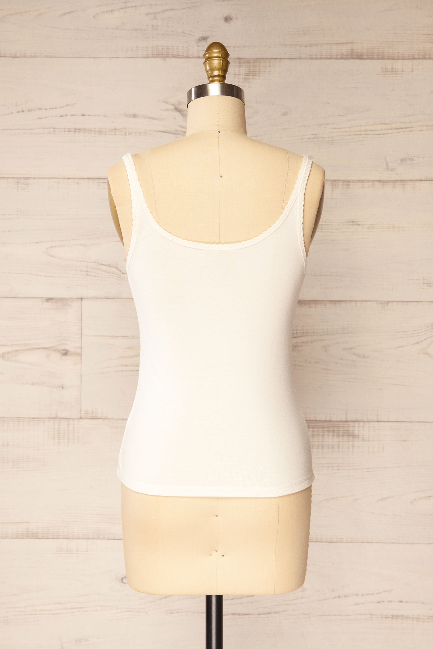 Luzelle Ivory Scalloped Camisole | La petite garçonne back 