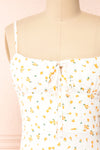 Lwei White Floral Midi Dress | Boutique 1861 front close-up