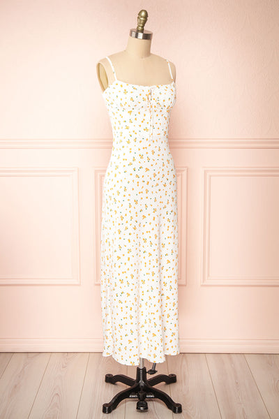 Lwei White Floral Midi Dress | Boutique 1861 side view