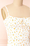 Lwei White Floral Midi Dress | Boutique 1861 side close-up