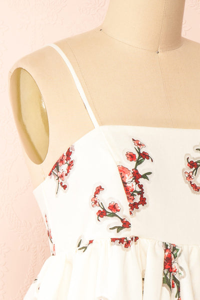 Lyra Short Floral Babydoll Dress | Boutique 1861 side close-up