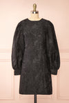 Lyrilla Short Loose Embroidered Black Dress | Boutique 1861 front view