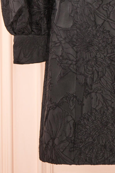Lyrilla Short Loose Embroidered Black Dress | Boutique 1861 sleeve