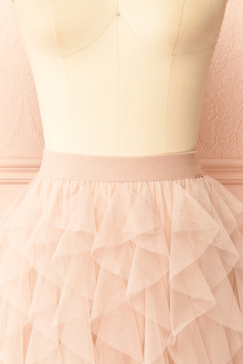 Lysis Ruffled Pink Low Cut Skirt | Boutique 1861 front