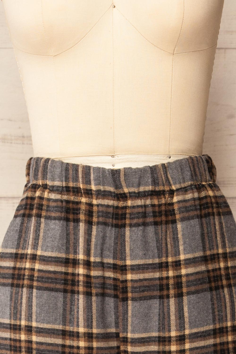 Machermo Plaid Wide Leg Pants | La petite garçonne  front close-up