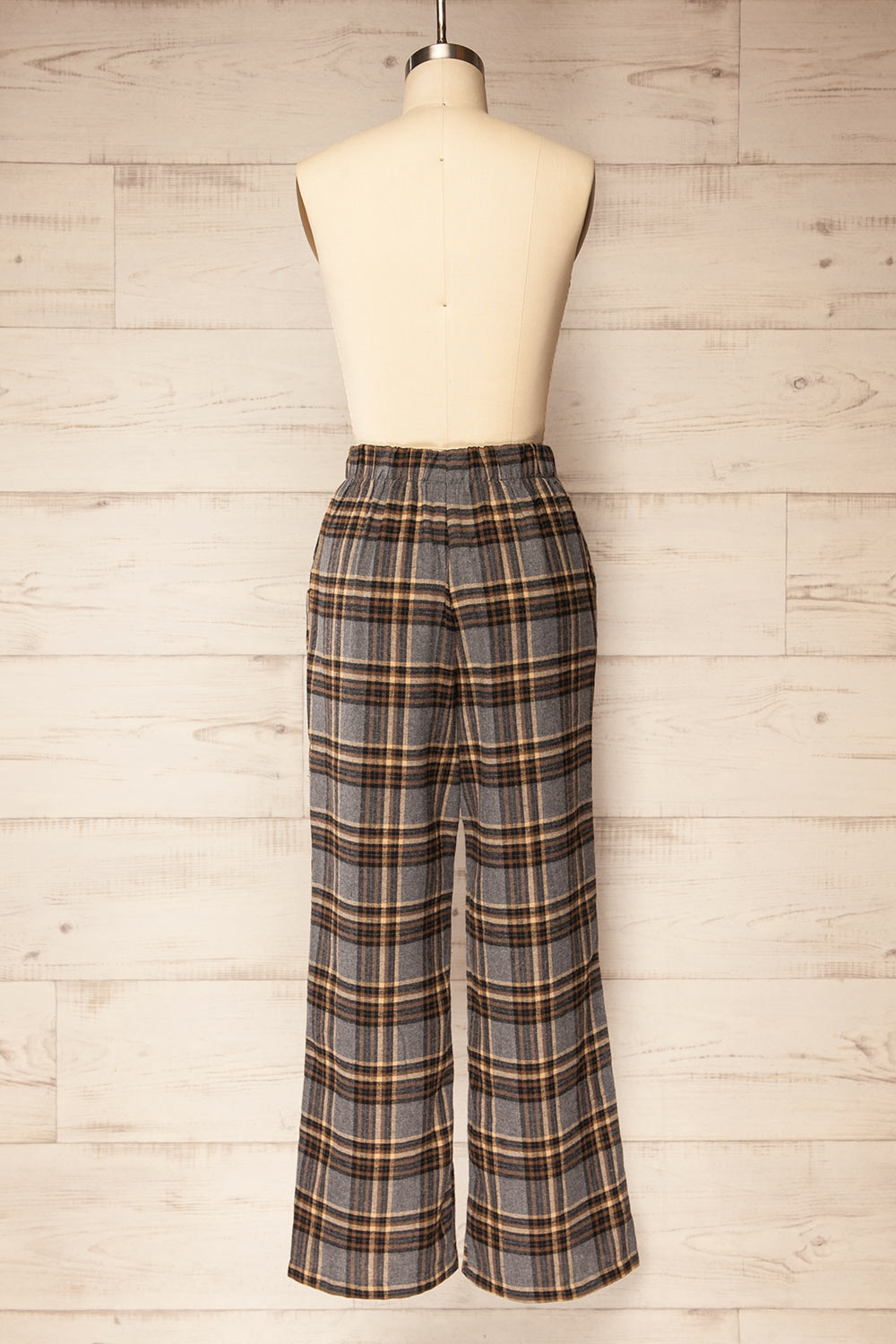 Machermo Plaid Wide Leg Pants | La petite garçonne  back view