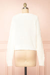 Madeleine Ivory Cropped Cable Knit Sweater | Boutique 1861 back view