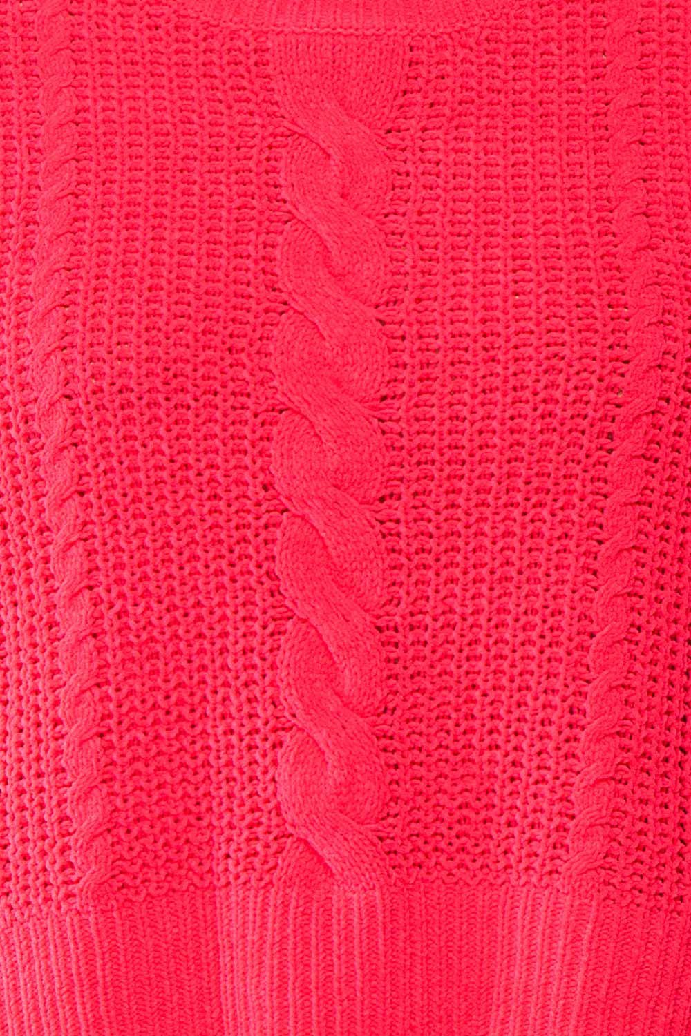 Madeleine Pink Cropped Cable Knit Sweater | Boutique 1861 fabric 