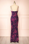 Madelief Floral Maxi Dress w/ Lace-Up Details | Boutique 1861 back view