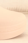 Magnolia Blush Lightweight Mules | La petite garçonne side close-up