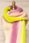 Mahajanga Pink Multicoloured Striped Scarf | La petite garçonne close-up