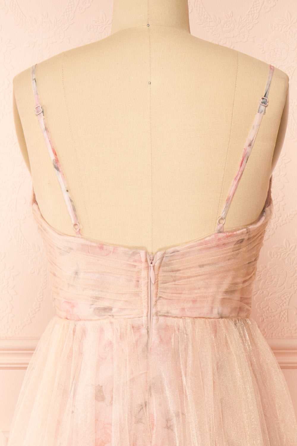 Majah Blush Maxi Floral Tulle Dress | Boutique 1861 back