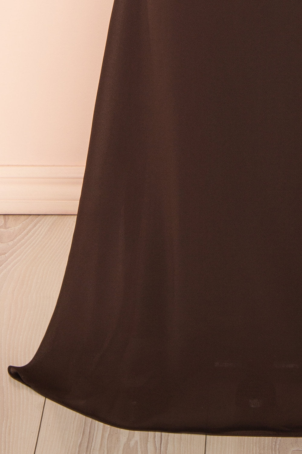 Makarim Maxi Brown One Shoulder Dress | Boutique 1861 bottom 