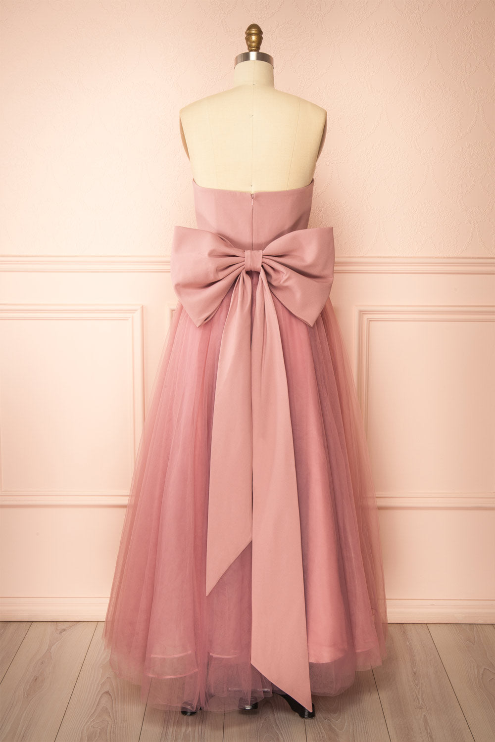 Makoto Pink Maxi Strapless A-Line Dress | Boutique 1861 back