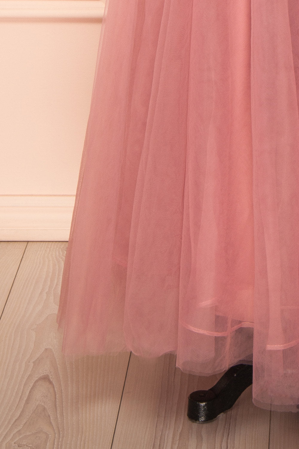 Makoto Pink Maxi Strapless A-Line Dress | Boutique 1861 bottom left view