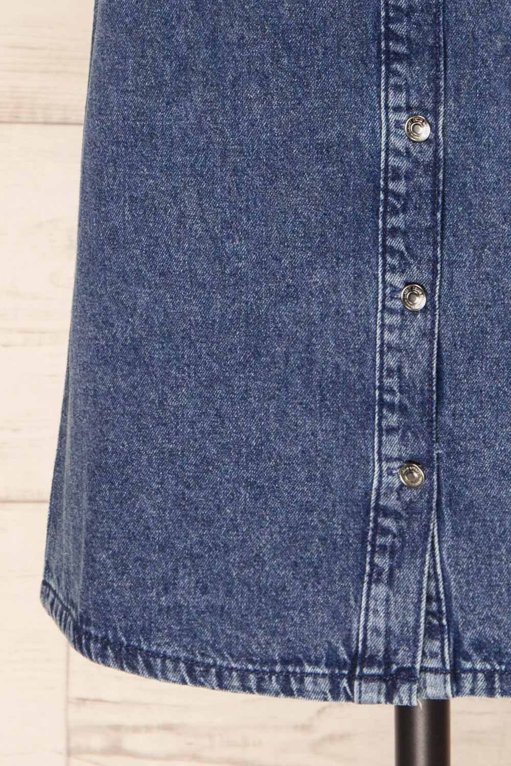 Malda Short Blue Denim Shirt Dress with Pockets | La petite garçonne  bottom 