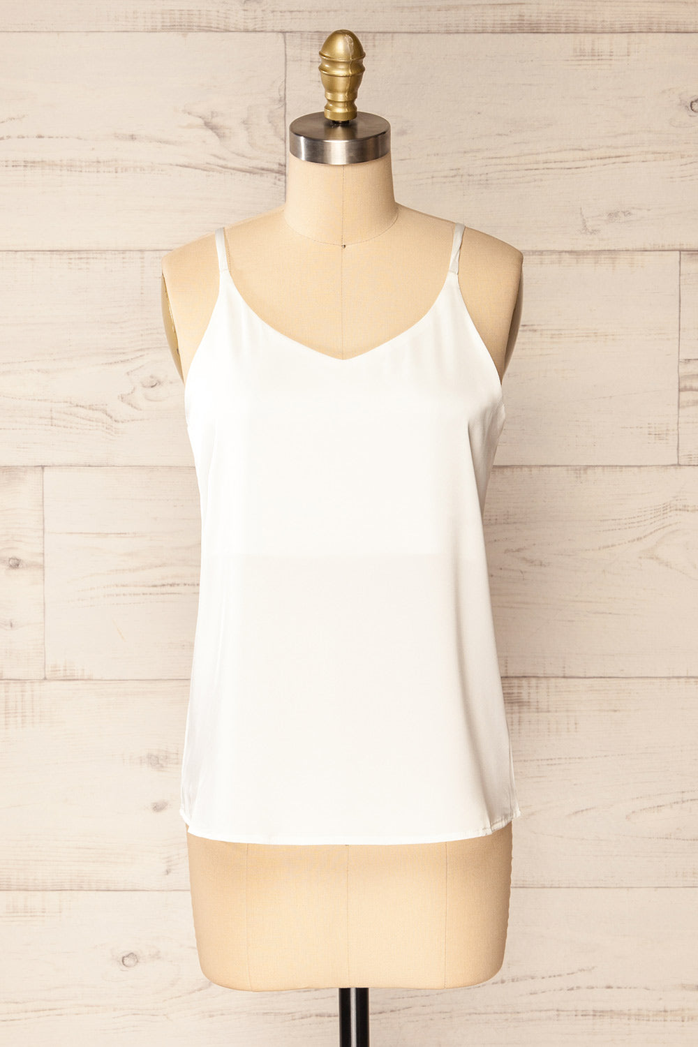 White Cami Top with thin straps