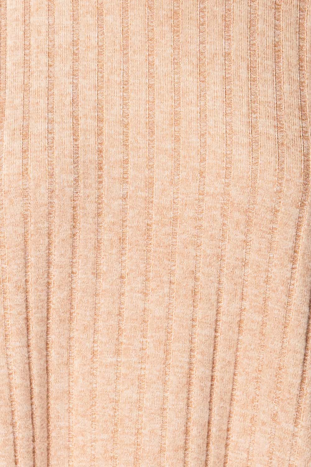 Mandal Beige Soft Ribbed Knit Top | La petite garçonne fabric 
