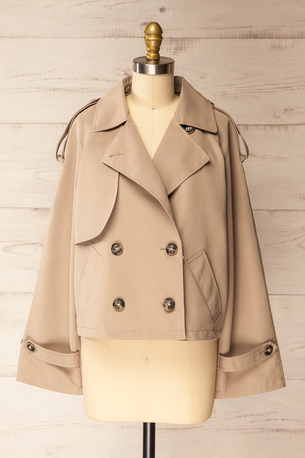 Manduria Short Trench Coat | La petite garçonne front view