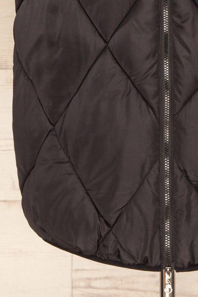 Manizales Black Long Quilted Coat | La petite garçonne bottom