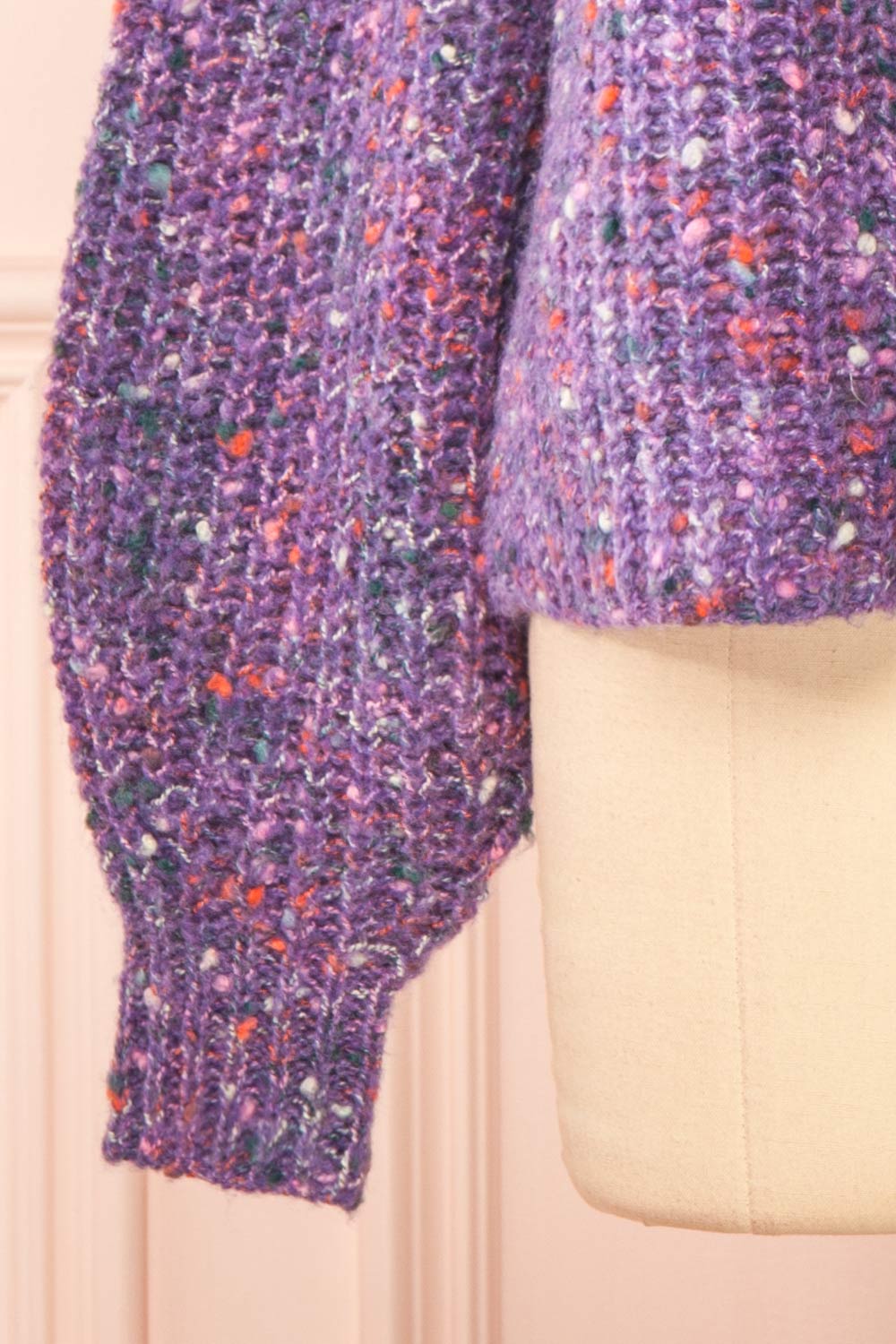 Manue Purple Cardigan w/ Multicoloured Speckles | Boutique 1861 bottom