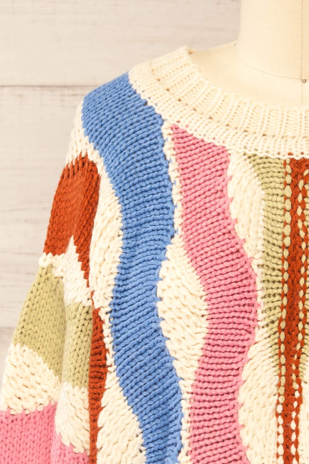 Maputo Oversized Colourful Knit Sweater | La petite garçonne front