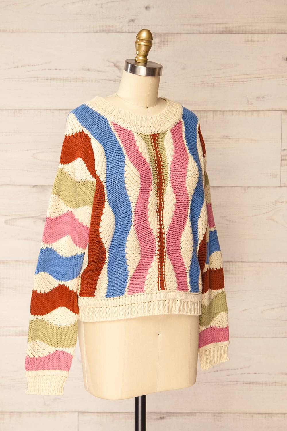 Maputo Oversized Colourful Knit Sweater | La petite garçonne side view