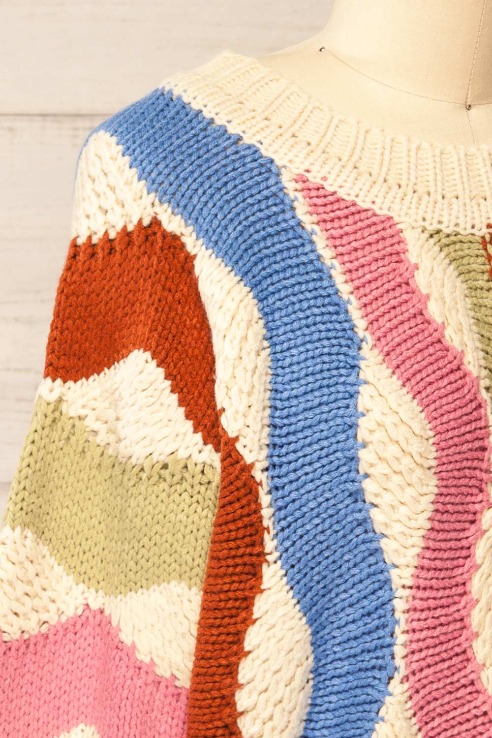 Maputo Oversized Colourful Knit Sweater | La petite garçonne side