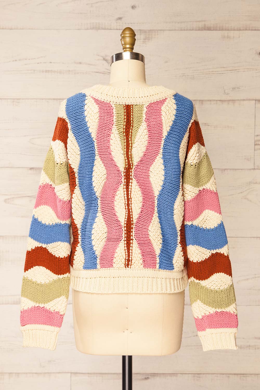 Maputo Oversized Colourful Knit Sweater | La petite garçonne back view