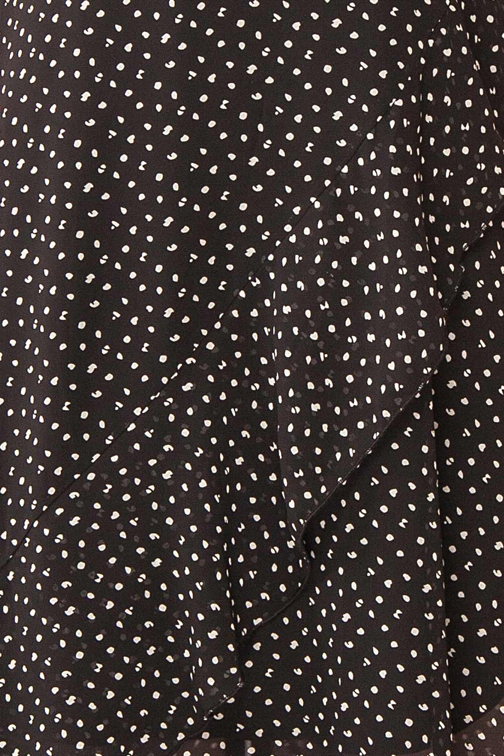 Maralda Black Maxi Dress with Polka Dots | Boutique 1861 fabric 