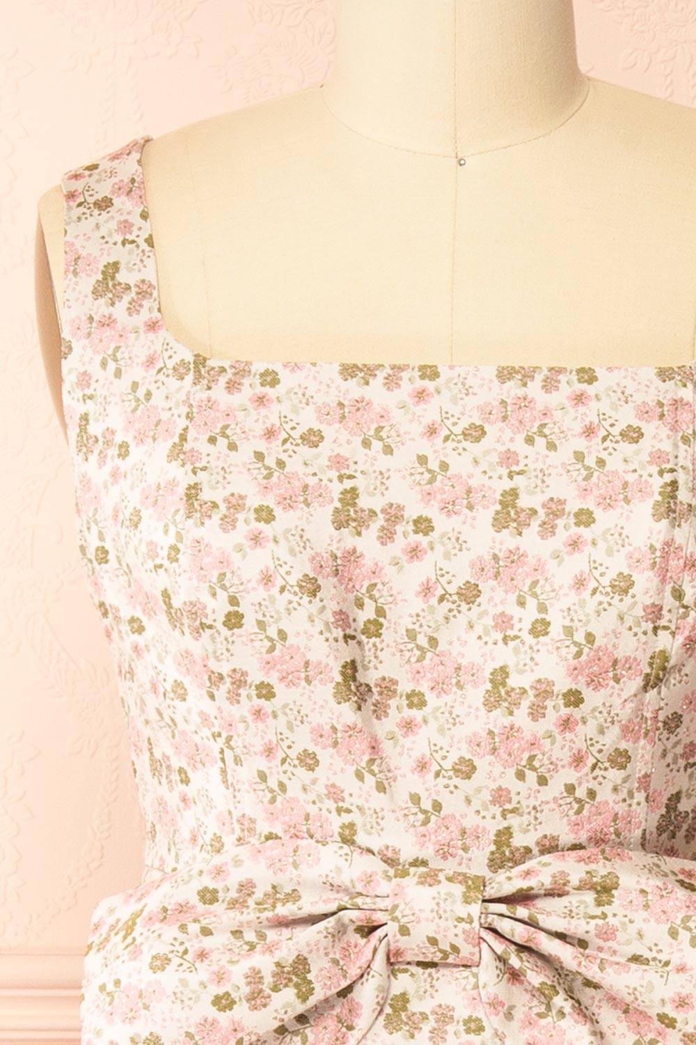 Maram Long Floral Dress with Bow | Boutique 1861 front