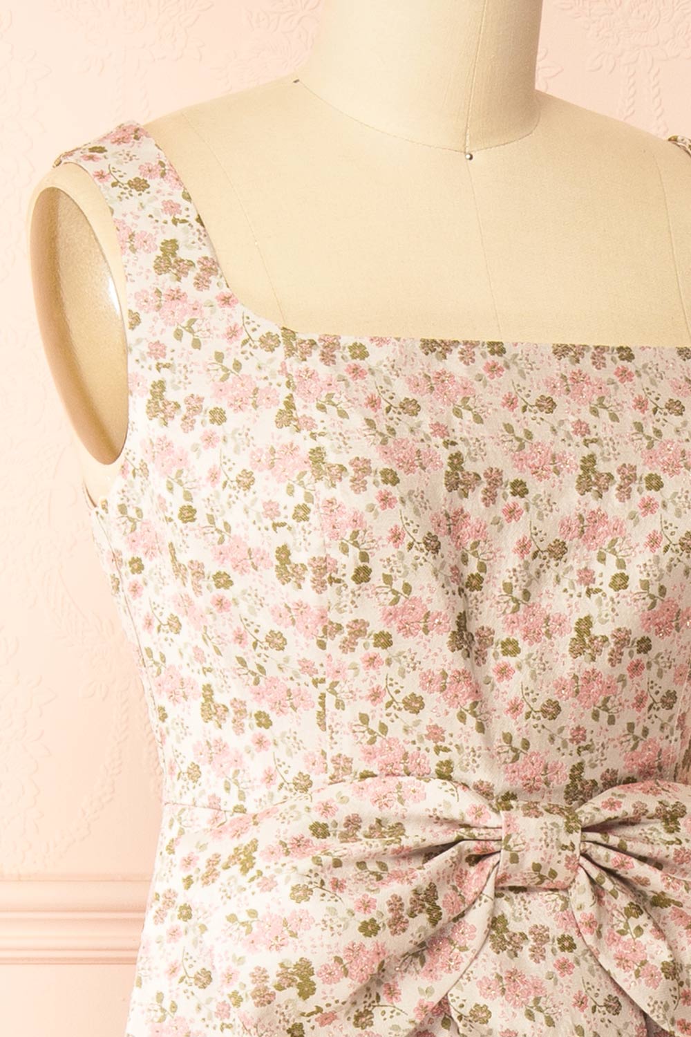 Maram Long Floral Dress with Bow | Boutique 1861 side